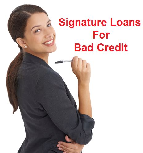 Bad Credit Signature Loans Lenders